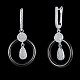 Trendy 925 Sterling Silver Hoop Earrings EJEW-BB20945-A-8
