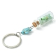 Schlüsselanhänger mit Wunschflaschen-Glasanhänger KEYC-JKC00499-5