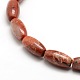 Ovales rouge naturel perles jaspe brins G-P062-04-3