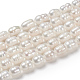 Fili di perle di perle d'acqua dolce coltivate naturali PEAR-L001-02-5