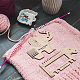 Benecreat 1 jeu d'aiguilles à tricoter en bois en forme d'éléphant et guide d'enroulement de fil DIY-BC0006-94-5