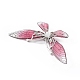 Bling Resin Butterfly Brooch Pin with Crystal Rhinestone JEWB-P016-04P-02-4