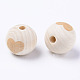 Unfinished Natural Wood European Beads WOOD-S057-005B-2