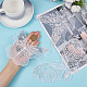 GORGECRAFT 18PCS 3 Styles White Lace Butterfly Patch Sequin Butterflies Patches Gauze Embroidery Ornaments Lace Sequins Sew on Patches Wedding Bridal Dress Embroidered Appliques for Sewing Craft Party PATC-GF0001-09-3