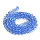 Transparent Electroplate Glass Beads Strands GLAA-F029-4mm-D07-2
