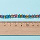 Rainbow Color Electroplate Non-magnetic Synthetic Hematite Beads Strands G-FS0001-90-4
