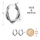 Boucles d'oreilles fendues en argent sterling shegrace 925 JE900A-2