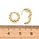 Круглые серьги-кольца из латуни с покрытием для женщин EJEW-C125-08G-5