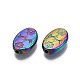 Rack Plating Rainbow Color Alloy Beads PALLOY-S180-345-3