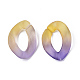 Spray Painted Two Tone Transparent Acrylic Linking Rings OACR-S036-001A-N-3