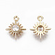 Brass Micro Pave Cubic Zirconia Charms KK-S359-050-RS-2