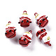 Рождественская выпечка расписные латунные подвески-колокольчики X-KKB-S002-002-1