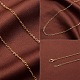 真鍮製アズキチェーンネックレス作り  合金製カニカン付き  ミックスカラー  23.6インチ（60cm）  7色  5個/カラー  35個/セット MAK-PH0002-08-6