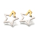 Серьги-гвоздики в форме полой звезды из нержавеющей стали 304 с ионным покрытием (IP) EJEW-C118-06D-2