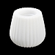 Полосатая круглая чашка для свечи с крышкой DIY-G094-06B-5