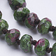 Natural Ruby in Zoisite Beaded Multi-use Necklaces/Wrap Bracelets NJEW-K095-A06-3