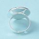 Adjustable 201 Stainless Steel Finger Rings Components STAS-G187-01S-20mm-4