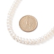 女性のための真鍮クラスプ付き天然真珠ビーズネックレス  ホワイト  16.14インチ（41cm） NJEW-JN04059-4