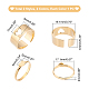 Unicraftale 4 шт. 4 стильных парных кольца в форме сердца RJEW-UN0001-17-4