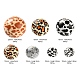 70Pcs 7 Style Printed Natural Wooden Beads WOOD-LS0001-44-3