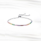 Pulsera de tenis con circonitas cúbicas de colores BJEW-I314-004P-2