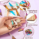 Pandahall 16 шт. 8 цвета подвески из смолы и дерева WOOD-TA0002-70-5