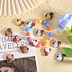 CHGCRAFT 12Pcs 6 Colors Squirrel Food Grade Eco-Friendly Silicone Beads SIL-CA0003-04-5
