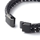 Natural Obsidian Round Beads Multi-strand Bracelets BJEW-JB06571-03-5