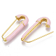 Brass Enamel Safety Pins Earrings JEWB-R015-01F-NF-2