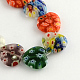 Heart Handmade Millefiori Glass Beads Strands LK-R004-66-1