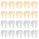 DICOSMETIC 20Pcs 2 Colors Angel Wings Charm Stainless Steel and Gold Color Small Simple Wings Pendan Filigree Joiners Findings Feathered Wings Pendant for Jewelry Making and Crafting STAS-DC0010-23-1