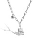 925 подвесные стерлингового серебра ожерелья NJEW-M209-01-1