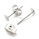 Accessoires de clous d'oreilles en fer IFIN-Q001-01A-P-2
