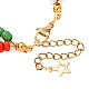 Рождественские браслеты с подвесками из сплава и эмали BJEW-JB12482-03-4