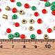 6/0 стеклянные бусины с рождественской тематикой для выпечки SEED-S002-KM-01-2