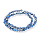 Chapelets de perles en verre électroplaqué EGLA-L017-FR-A01-3