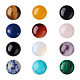 Fashewelry 24pcs12スタイルの天然および合成宝石カボション  半円/ドーム  20x6mm  2個/スタイル G-FW0001-05-3