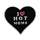 Herz mit Wort Ich liebe heiße Mütter Emaille-Pin VALE-PW0001-059-1