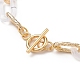 (vente d'usine de fêtes de bijoux) bracelets de chaîne de trombone en acrylique et en aluminium BJEW-JB05329-06-3