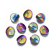 Perlas de aleación de color arco iris chapado en estante PALLOY-S180-352-1