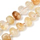 Природный цитрин бисер нитей G-F796-B03-01-2