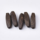Cuentas de madera de wengué natural WOOD-S053-35-1