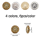 CHGCRAFT 24Pcs 4 Colors Tibetan Style Alloy Beads TIBEB-CA0001-05-2