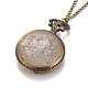 Alloy Flat Round with DAD Pendant Necklace Pocket Watch WACH-N012-22-4