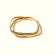 3Pcs Women's Simple Fashion Square Vacuum Plating 304 Stainless Steel Stackable Bangles BJEW-O182-05G-1