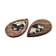 Ciondolo in legno e resina WOOD-H104-23-04-3