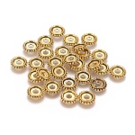 Séparateurs perles en alliage, Sans cadmium & sans nickel & sans plomb, rondelle, Or antique, 10x2mm, Trou: 3mm