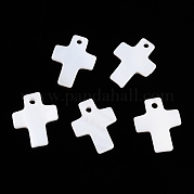 Подвески-крестики из натуральных пресноводных ракушек SHEL-T020-07