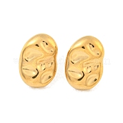 Овальные серьги-гвоздики из нержавеющей стали 304 EJEW-L290-014G
