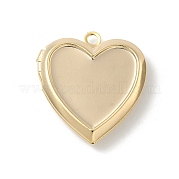 Подвески-медальоны в форме сердца из латуни KK-K414-12B-G
